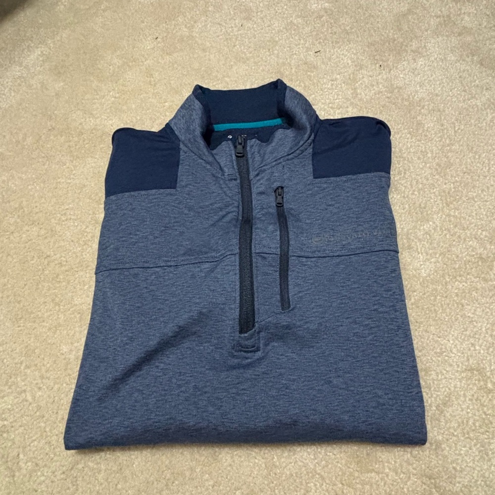 Vineyard Vines OTG Blue Quarter-Zip Pullover